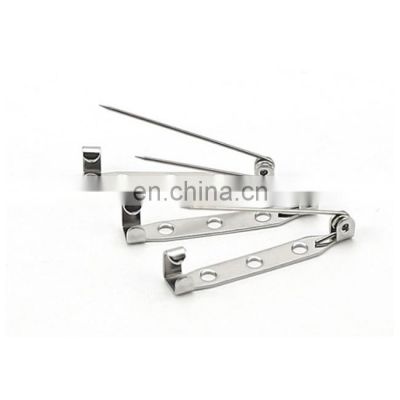 Large 25mm Silver Gold Metal 3 Holes Safety Pin Brooch With Connectors