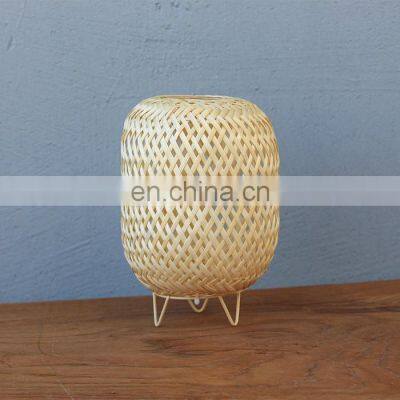 Natural Woven Bamboo Table Light Lampshade Fixture Bedroom Table Lamp Decorative Room Vietnam Manufacturer
