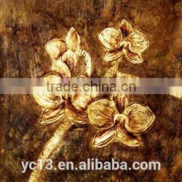 High Quality Handmade gold foil artwork oil painting CT-273