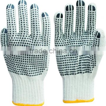factory use cotton knitted gloves work gloves pvc dots