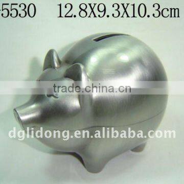 Exquisite Polished Piggy Metal Coin Bank