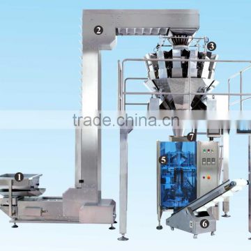 Automatic 10 Head SIEMENS/Allen-Bradley PLC multihead combination weigher scale for Pasta,Chips,Sliced food packaging machine
