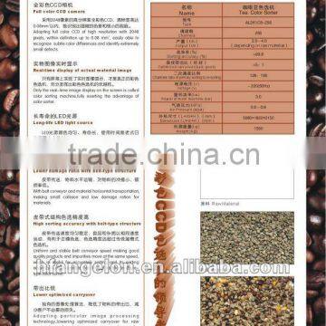 Full true colored CCD coffee bean color sorting machine