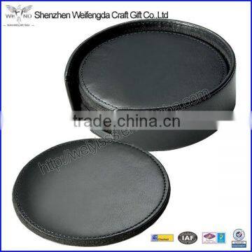 Excellent Promotional Round Leather Coffee Cup Mat