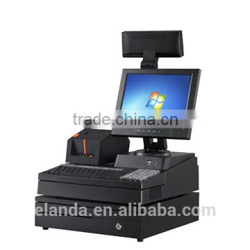 thermal printer and cash box 12.1 inch LED supermarket pos system terminals