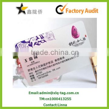 2015 Hot Sale High Quality Customized Printed transparent pvc card/smart id card/pvc business card