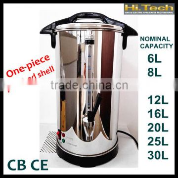 Electric Stainless Steel Water Boiler Tea Boiler Water Urn 6-30 Liters One-piece Polished Shell