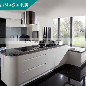 Kitchen pantry cupboards with soft close foshan kitchen cabinet