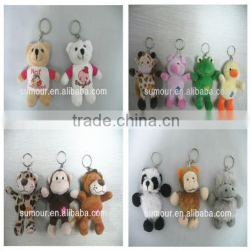 Assorted Stuffed Animals Plush Keychain, Plush Animal Keychain For Promotion