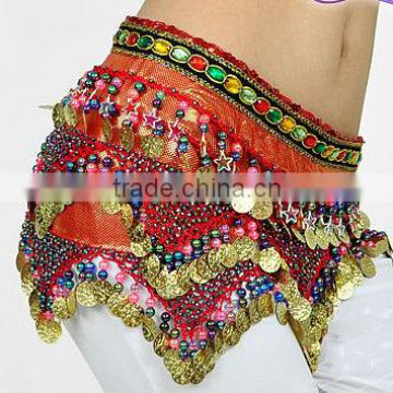 SWEGAL 2015 Belly dance Costume belly dance scaf hip scarf coin scarf SGBDW13041