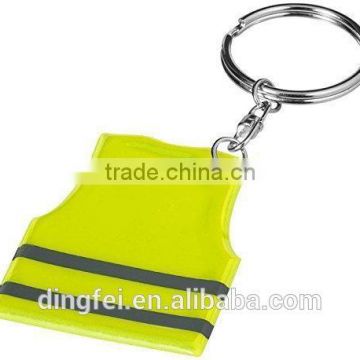 China supply safety reflective trinkets keychain vest design