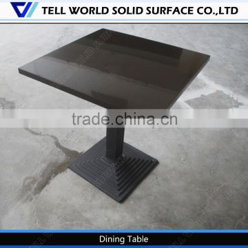 2015 modern design marble top metal base modern dining table