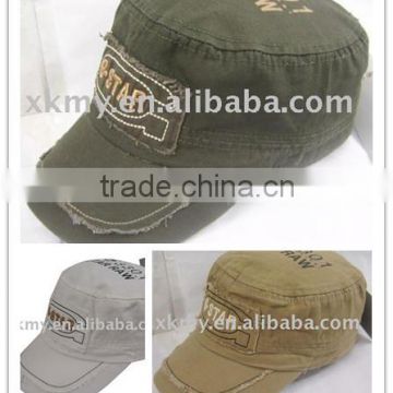 embroidery and printng 100% cotton military cap