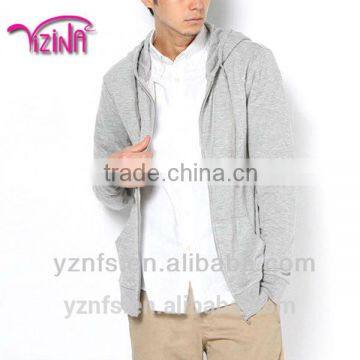 High Quality 100% cotton wholesale plain zip up hoodie jackets