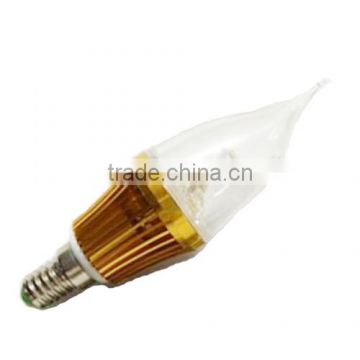 3W E12 E14 E27 Dimmable Tailed Candle Light in Warm White