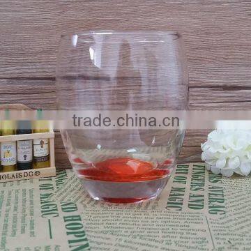 Clear egg shape glass tumbler with 400ML capacity