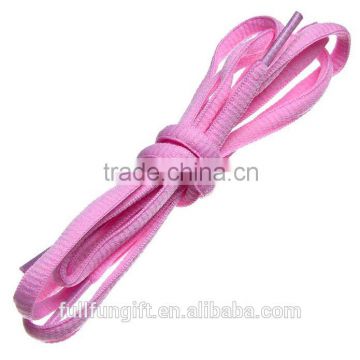 Customized tube shoe lace flat colorful rope reflective shoelaces with free samples