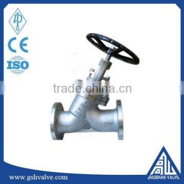 PN16 stainless steel Y type globe valve