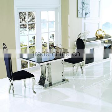 TH342 dining room marble top stainless steel table for sale