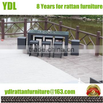 Youdeli outdoor uv rattan bar stools for sale
