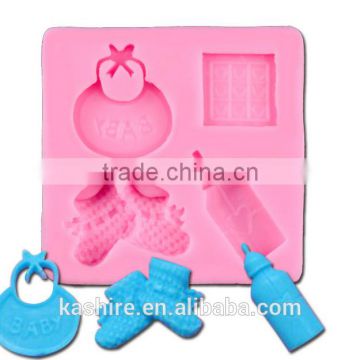 Wholesale safety baby's bottle shape silicone chocolate mould,soap mold,diy cake mould