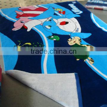 100% velour cotton reactive print beach towel Custom design printing is available