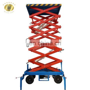 7LSJY Shandong SevenLift 6-18m trailing articulated hydro picking scissor used motorcycle lift table sale