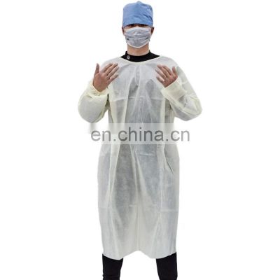 45gsm Surgical SMS/PP PE Isolation Robe Apron Style Isolation Gowns Production Line From China Gold Supplier
