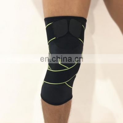 Black soft cotton compression knee sleeve support