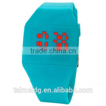 Your logo mens silicone led watch