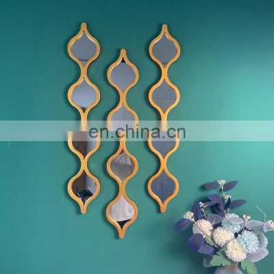 Wall Mirror Big Pack of 3 Modern Luxury Nordic Round Acrylic Living Room Furniture Home Decor Glass Gold Decorative Wall Mirror