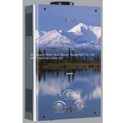FH1002 Glass panel series  wall mounted natural gas water heater for 6L 7L 8L 10L 12L