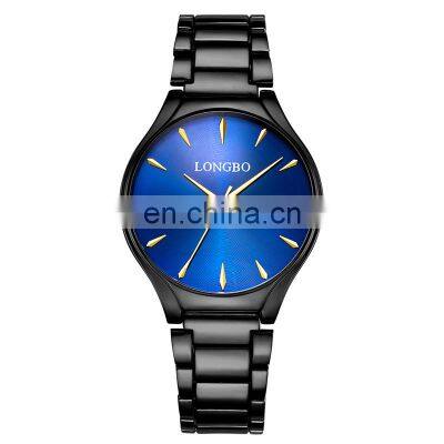 LONGBO 5008 the Sun the Moon the Stars Leather Band Waterproof Men Women  Quartz Watch - NO.3