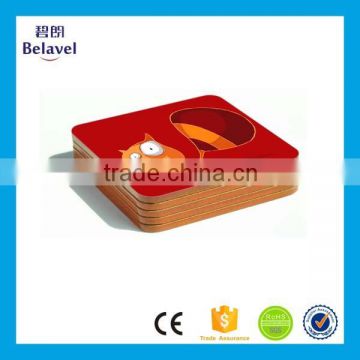 Promotional gifts logo printed customized square MDF cork coaster                        
                                                                                Supplier's Choice