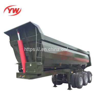 3 axles hydraulic manufacturer of tipper trailer coal hydraul ram dump trailer semi trailer