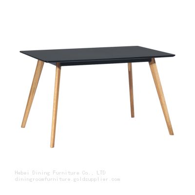 Square MDF Top Wood Legs Dining Table DT-M08