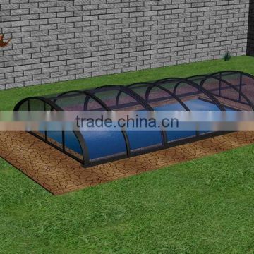 Swimming pool cover and enclosure