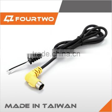 High Promotion Inline 2.5/0.7mm dc power plug/jack with soft plastic cover and cable strain relief