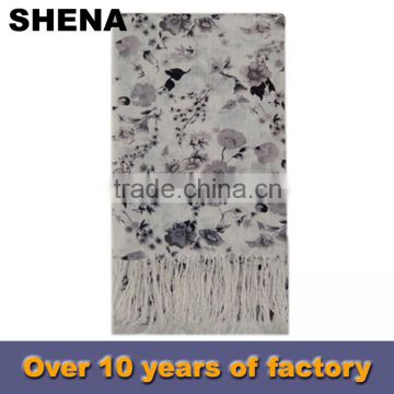 shena fashion digital print custom design silk cotton scarf supplier
