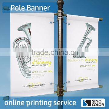 Beautiful Anti UV Weather Resistant Street Pole Advertising Banner