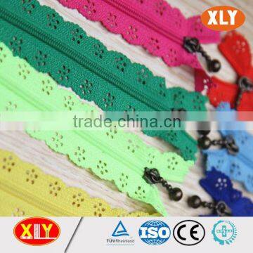 high quality dress accessories #5 open end lace tape nylon zipper