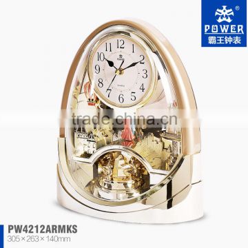 Quartz table convex clock glass with Arabic number digital clocks,best home decorative product