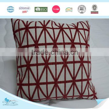 Factory Price 18" Square Fashion Decorative Embroidered Pillow With Zipper