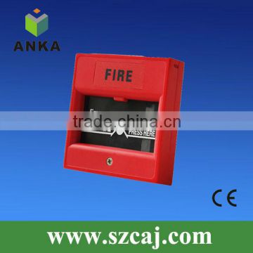 simple wired break glass fire emergency button
