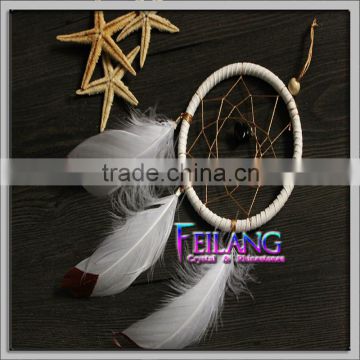 wholesale hottest white feathers 4inch dream catcher