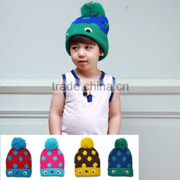 MZ3147 New winter Baby Boys Girls Toddler Crochet Cute Beanie Crown Knit cap hat