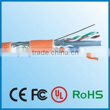 High speed utp cat6 4p cable with 24k gold plated and copper conductor
