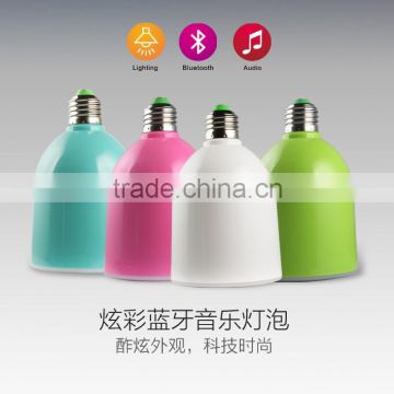 new design Type and ABS Material led audio bulb blue tooth