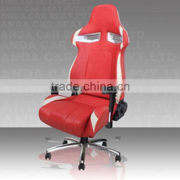 OEM/ODM PVC Leather Racing Seat Office Chair Computer Ajustable Sport Car Chair