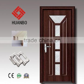 2015 Cheap price interior wood swing doors with different glass